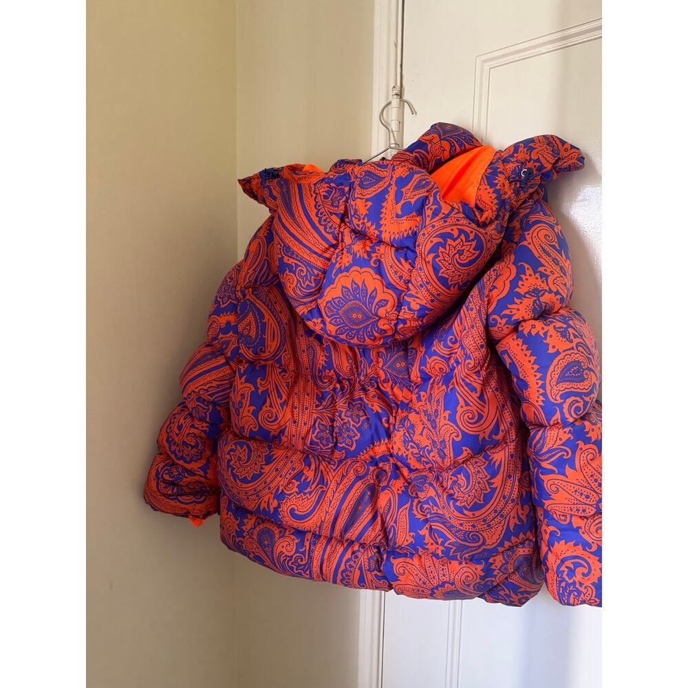 Etro Down Jacket Orange Blue 40 - image 7